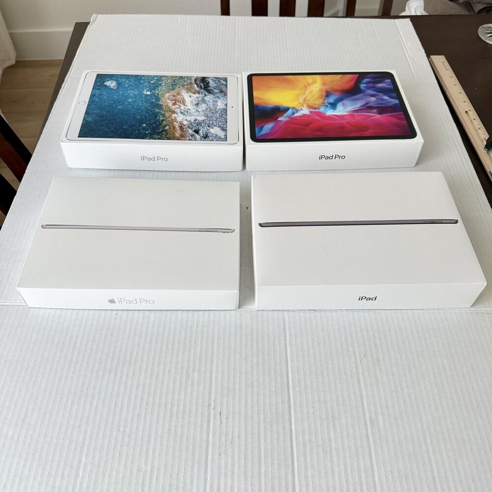 Lot 4 Apple Boxes iPad (9th gen) & iPad Pro EMPTY BOXES ONLY No devices